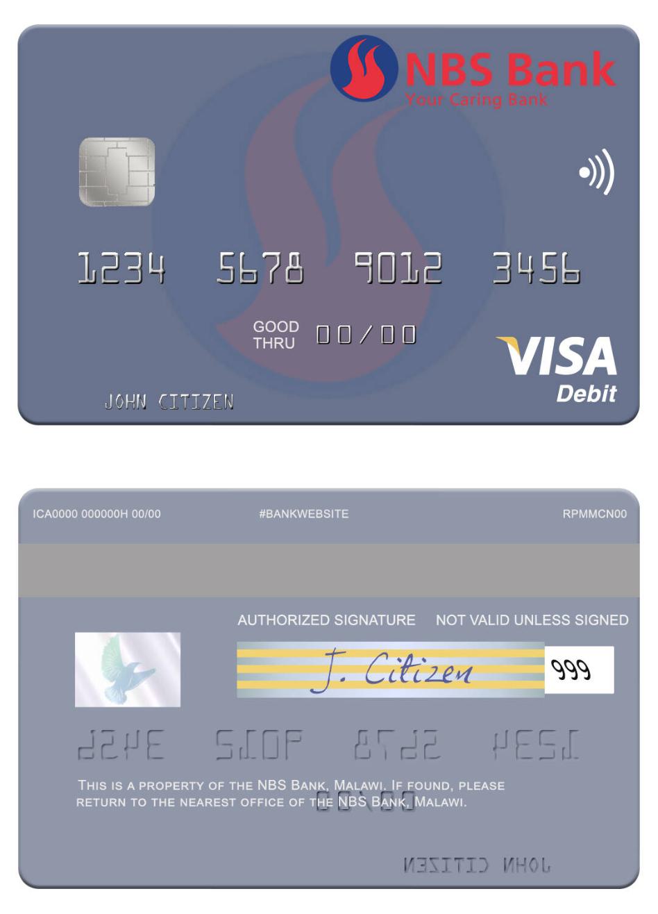 Malawi NBS Bank visa debit card